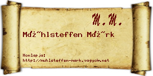 Mühlsteffen Márk névjegykártya