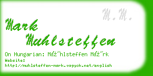 mark muhlsteffen business card